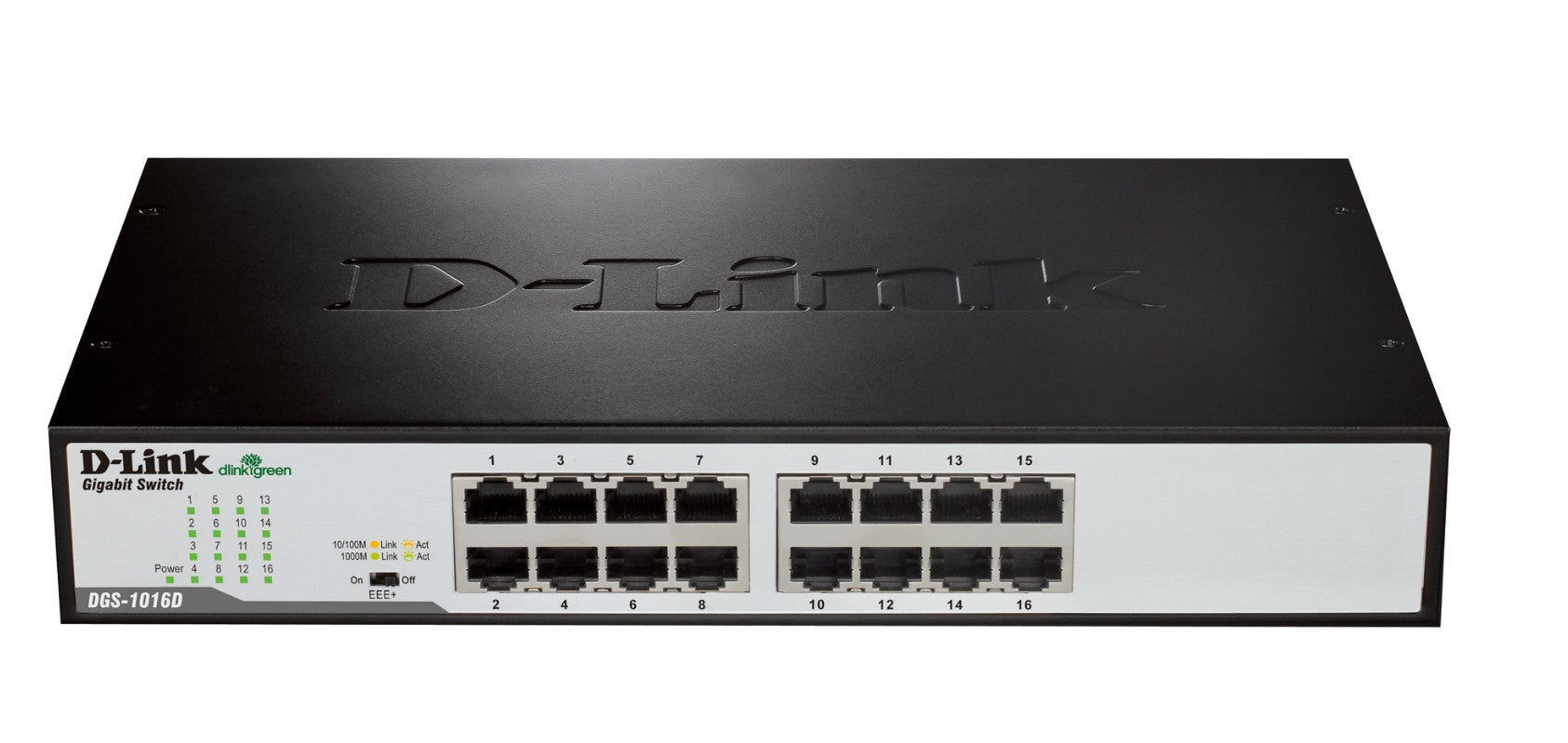 D-Link DGS-1016D – Switch (Unmanaged) – 16×GbE, 19" Rack