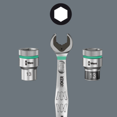 Wera Ratschen-Ringmaulschlüssel – Joker-Set, 8–19 mm