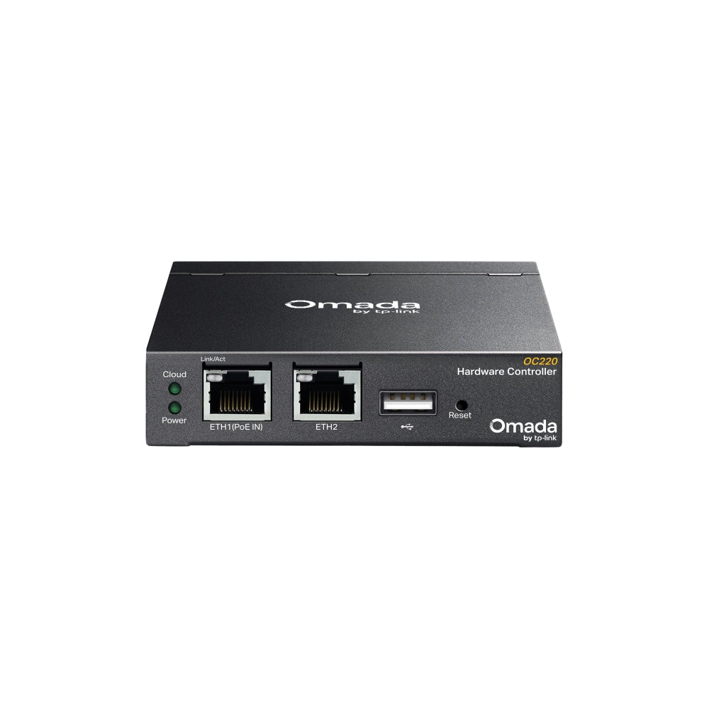 TP-Link OC220 Omada Controller – Hybrid-Cloud, 2× 1G (RJ-45), 1× USB 2.0, Metallgehäuse, lüfterlos