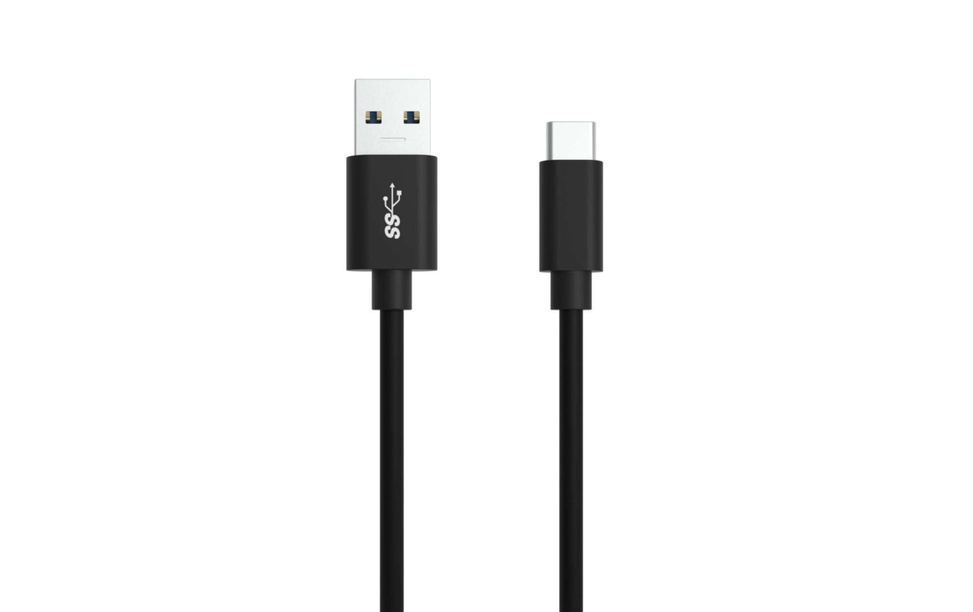 Ansmann USB-A auf USB-C Kabel – USB 3.2 Gen 1 (5 Gbit/s) – 1,2 m – TPE-Mantel, Aluminiumkontakte – Schwarz