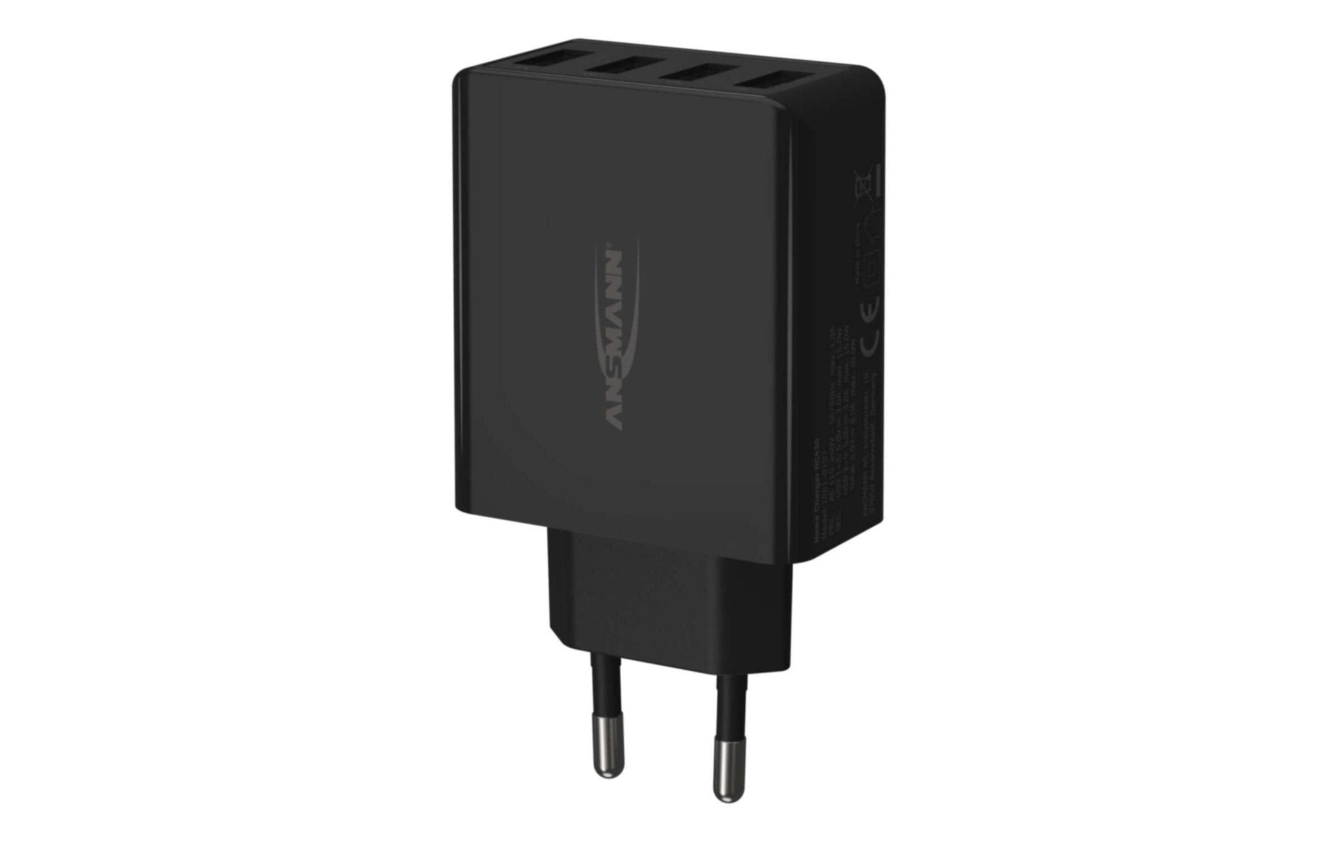 Ansmann Home Charger HC430 – 30 W, 4× USB-A – für Smartphones, Tablets, andere USB-Geräte