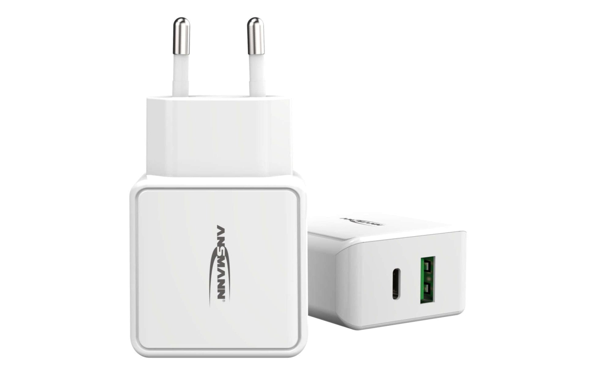 Ansmann Home Charger HC218PD USB-Ladegerät 20 W – USB-C×1, USB-A×1 – PD, QC 3.0
