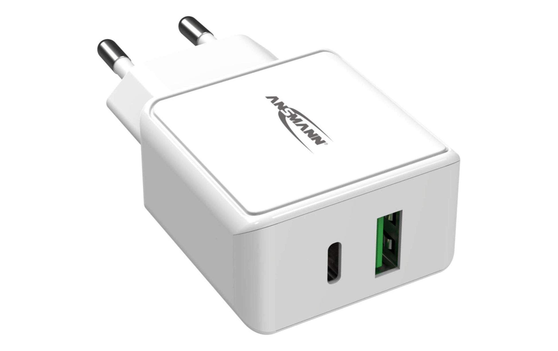 Ansmann Home Charger HC218PD USB-Ladegerät 20 W – USB-C×1, USB-A×1 – PD, QC 3.0