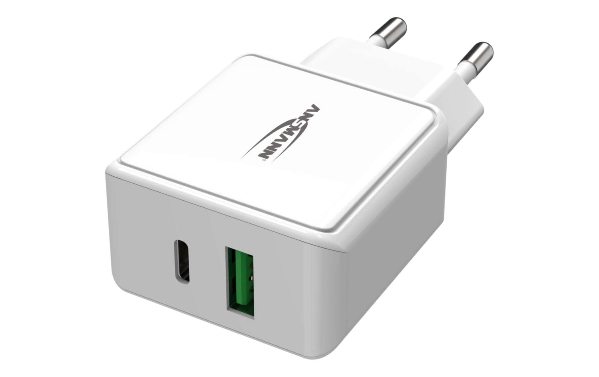 Ansmann Home Charger HC218PD USB-Ladegerät 20 W – USB-C×1, USB-A×1 – PD, QC 3.0