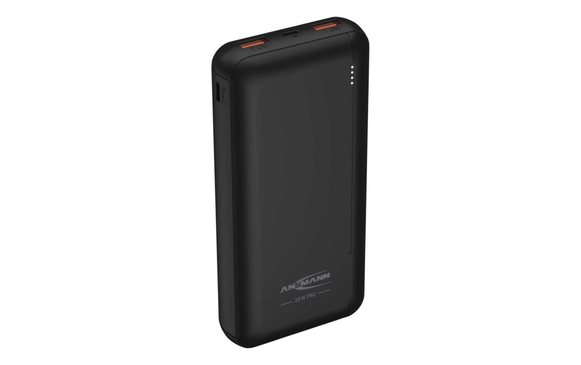 Ansmann PB320PD Powerbank 20'000 mAh – 20 W PD, 1× USB-C, 2× USB-A, schwarz