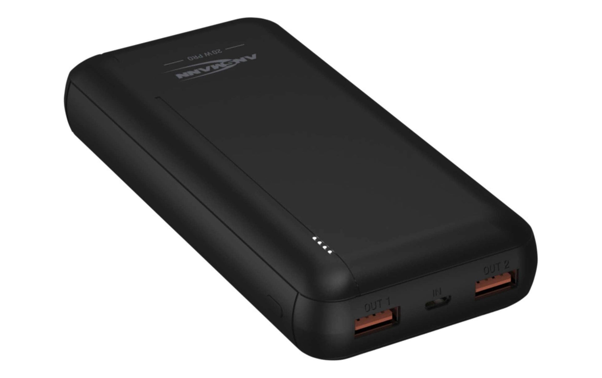 Ansmann PB320PD Powerbank 20'000 mAh – 20 W PD, 1× USB-C, 2× USB-A, schwarz