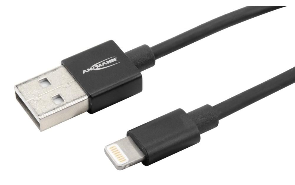Ansmann Daten- & Ladekabel – USB-A auf Lightning 1,2 m, MFi zertifiziert – für iPhone/iPad