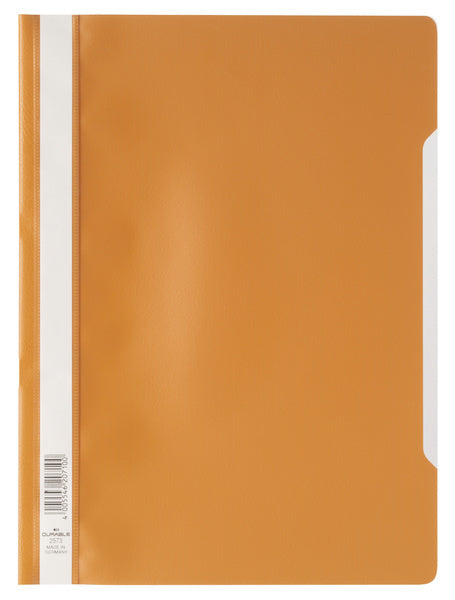 Durable Schnellhefter für A4, Polypropylen (PP), orange – transparenter Vorderdeckel