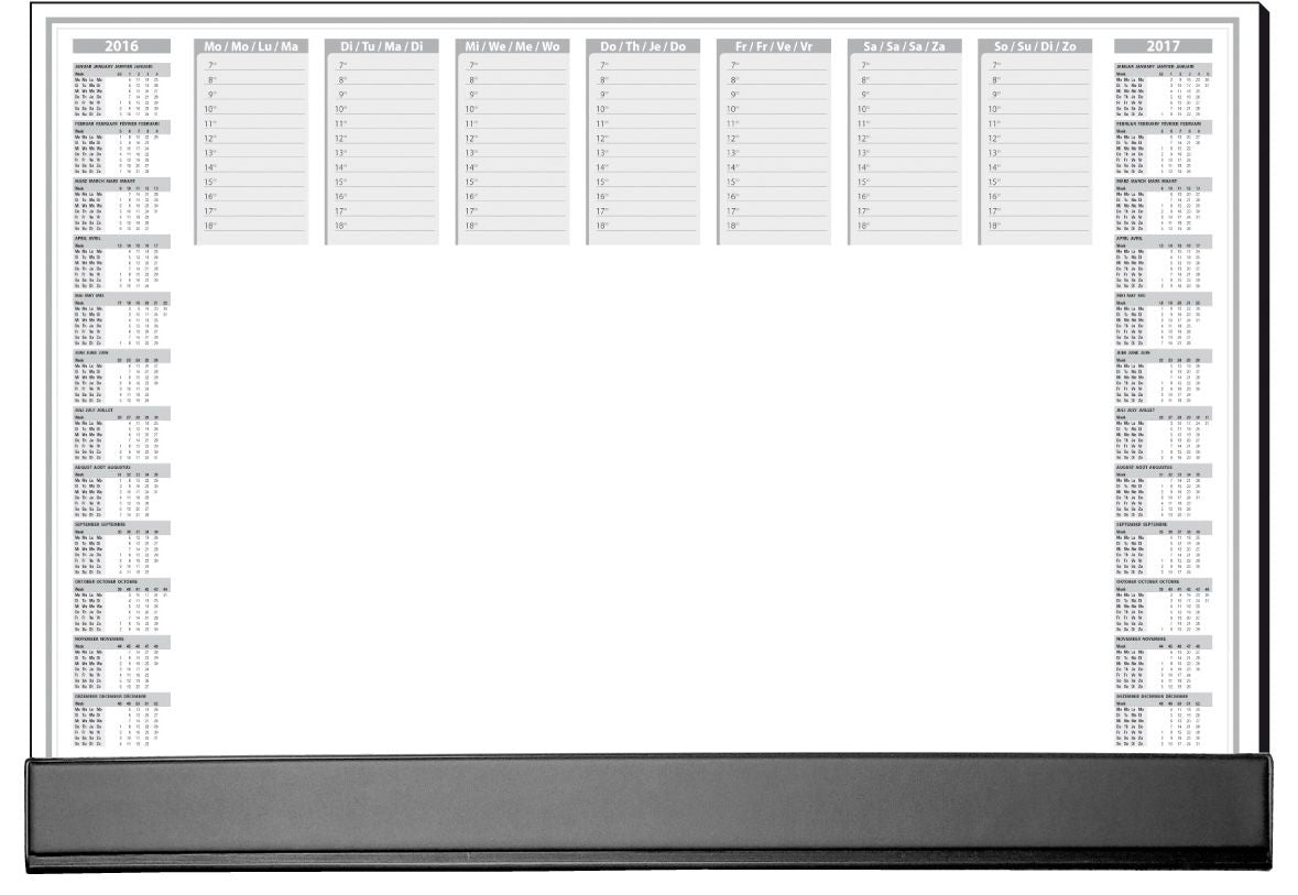 Sigel Schreibunterlage Office – weiss, mehrsprachig – 595 × 410 mm – Papier
