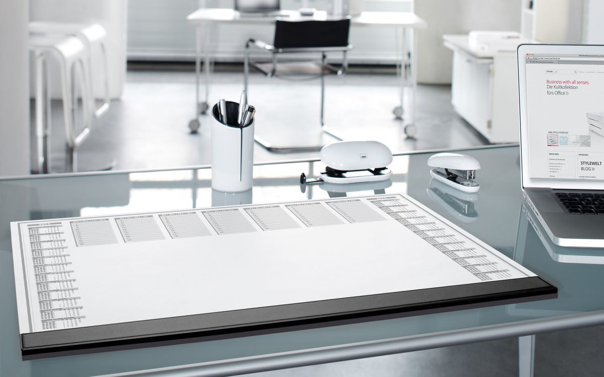 Sigel Schreibunterlage Office – weiss, mehrsprachig – 595 × 410 mm – Papier