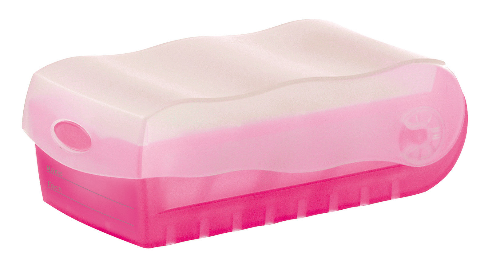 HAN Karteikasten Croco – für A8 – mit Deckel, für 500 Karten, Kunststoff, Pink/Weiss, inkl. 100 Karten
