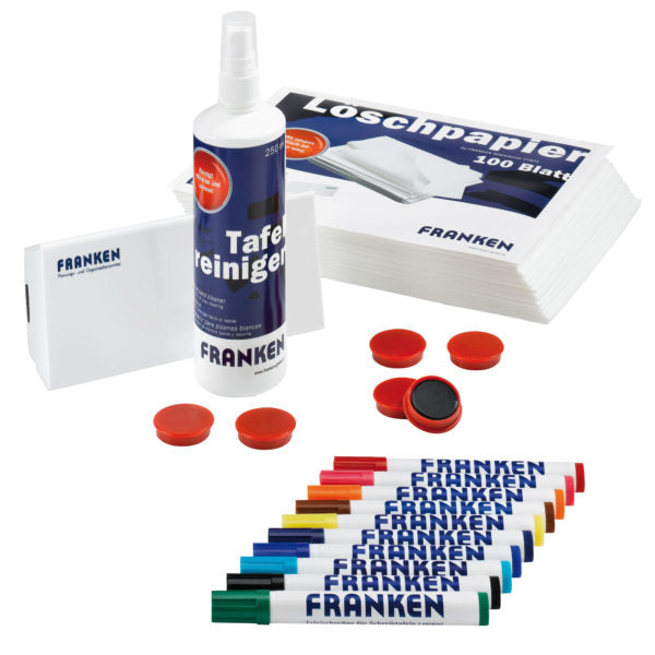 Franken Zubehör-Set – Reinigungsspray, Reinigungstuch, Wischer, mehrfarbig