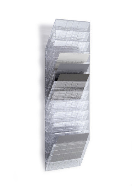 Durable Prospektständer FLEXIBOXX – 12 Fächer, transparent