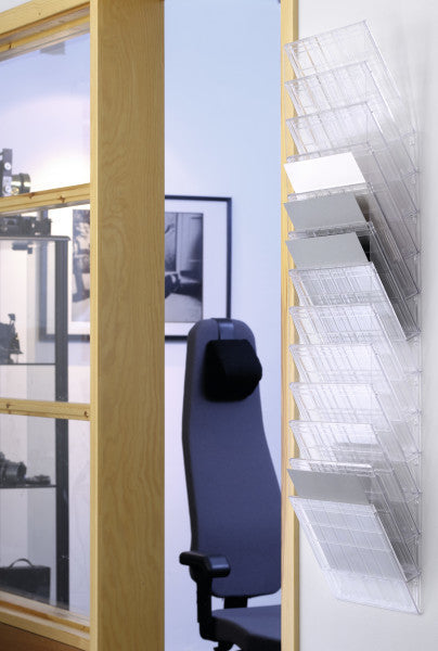 Durable Prospektständer FLEXIBOXX – 12 Fächer, transparent