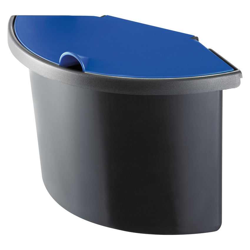 Helit Abfalleinsatz – 2 l – Kunststoff, schwarz – B × H × T 273 × 180 × 131 mm – für H61052 und andere