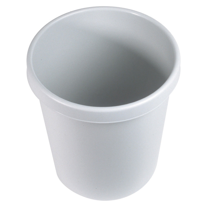 Helit Papierkorb the german – 30 l – Kunststoff, lichtgrau – Ø 350 × H 410 mm