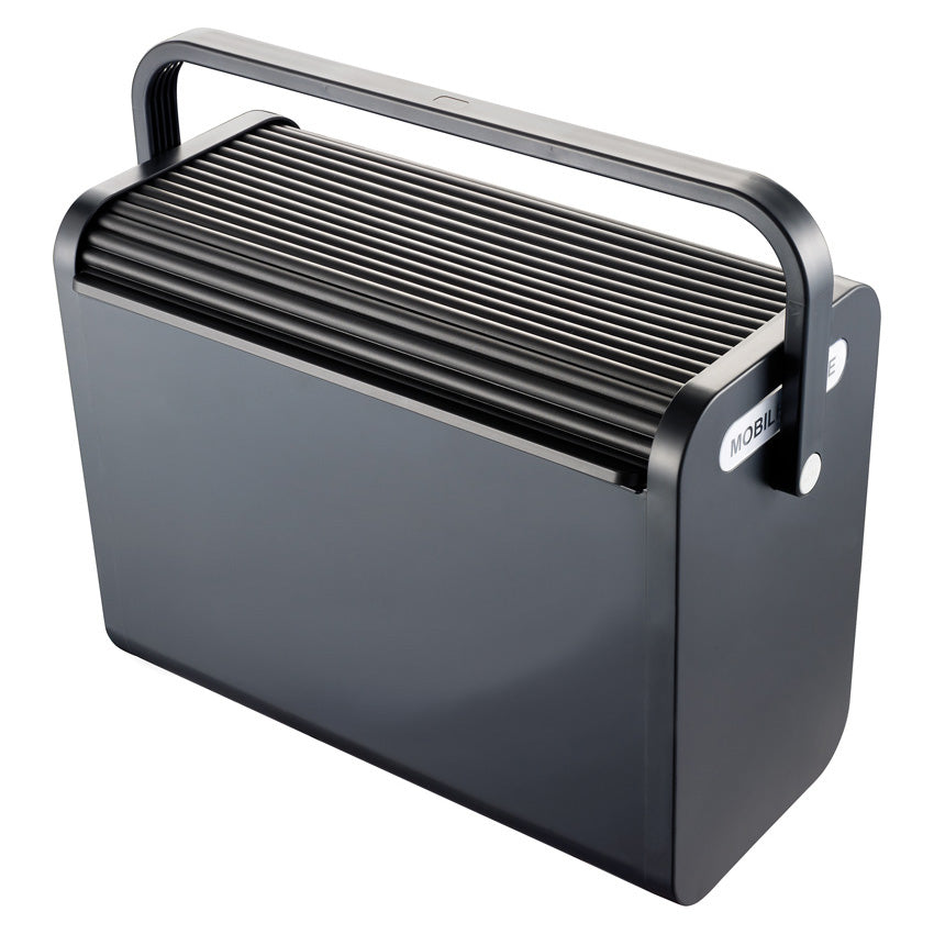 Helit the mobil box Hängemappen-Box A4 – für 25 Hängemappen, mit Rolloverschluss, 425 × 375 × 200 mm, schwarz