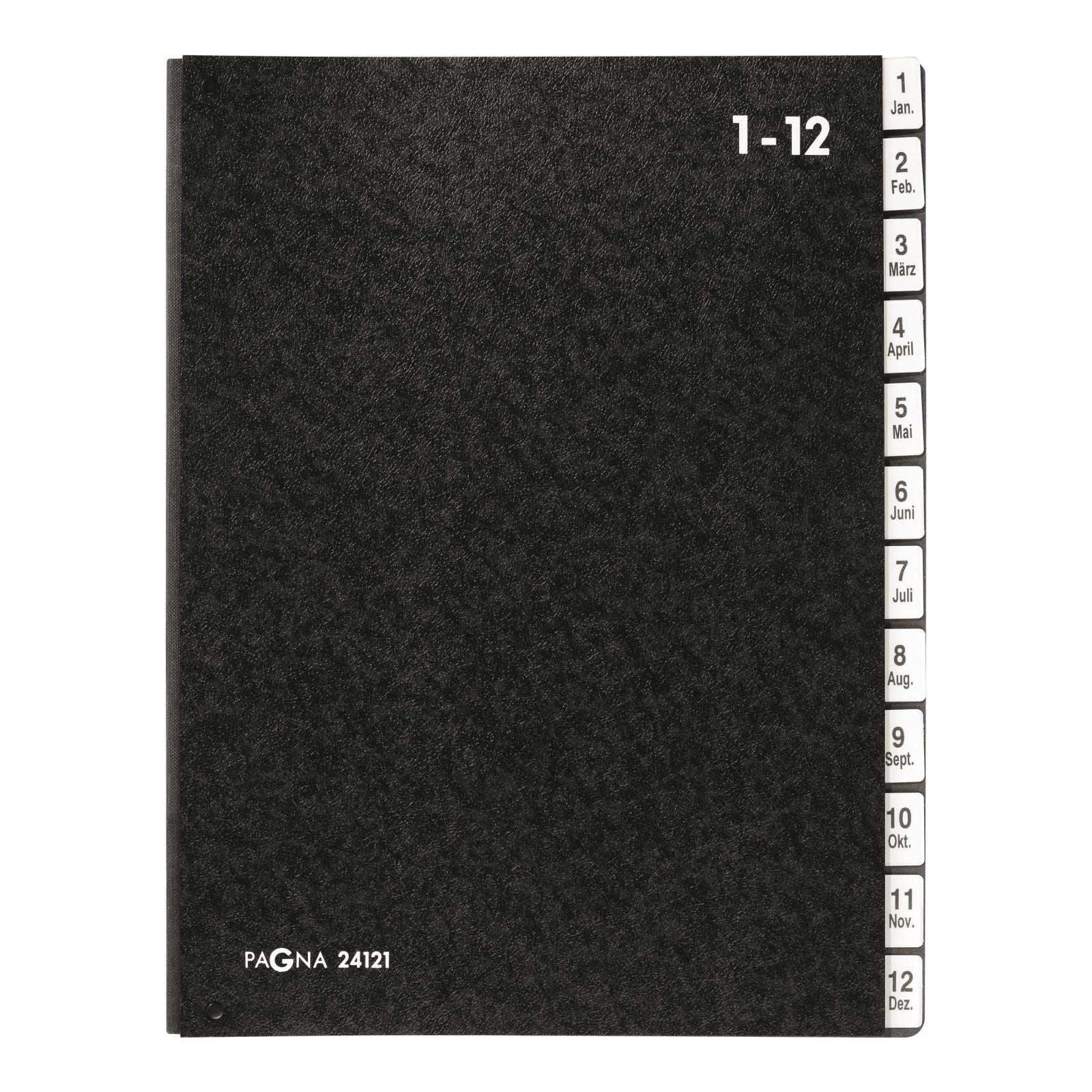 Pagna Sammelmappe für A4, Karton, Schwarz, mit Leinwandrücken