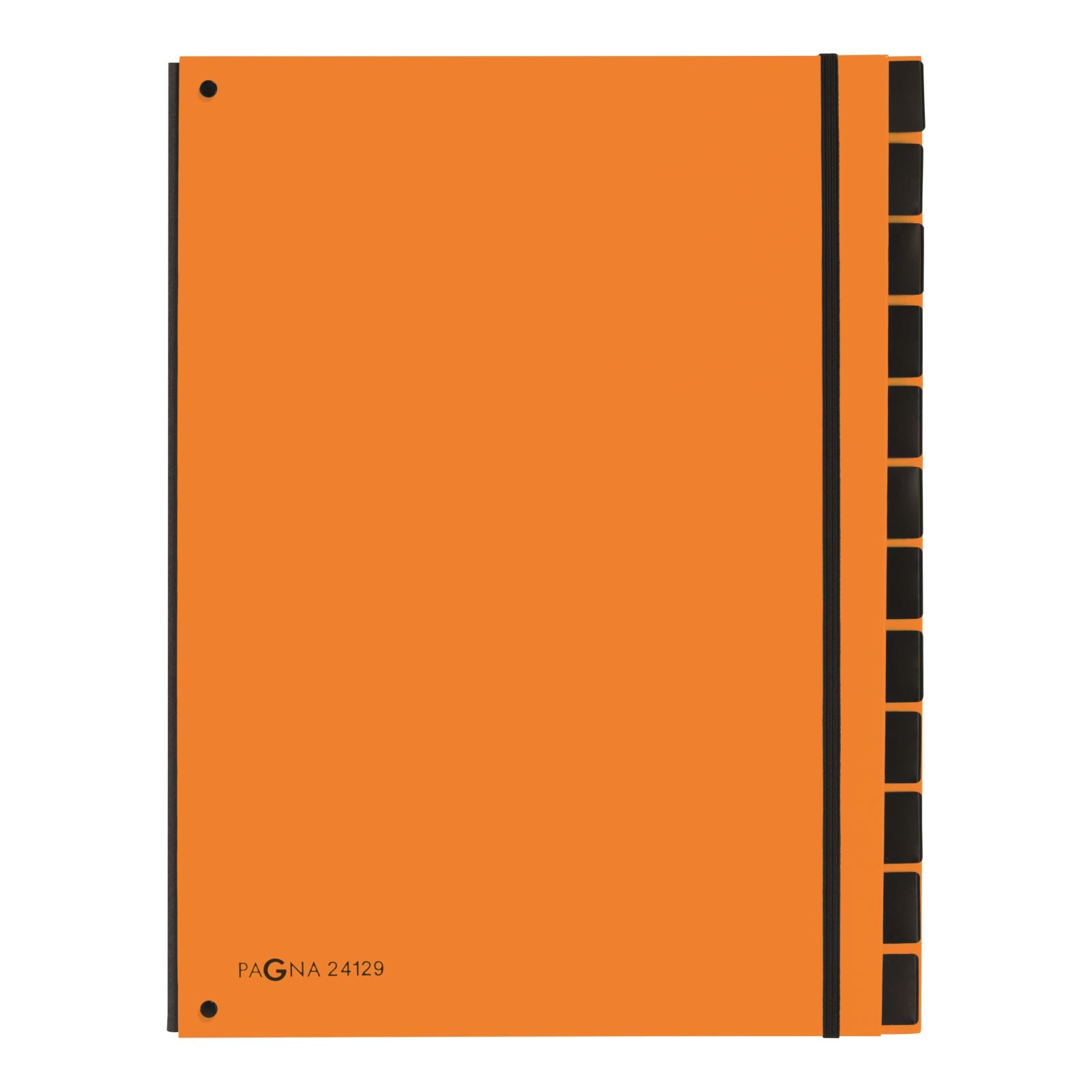 Pagna Fächermappe A4 – 12 Fächer, Gummiband, Karton, orange
