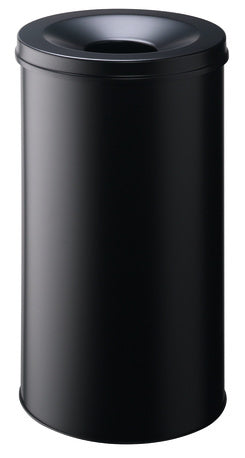 Durable Sicherheitspapierkorb – 60 l – mit Deckel, Stahl – Flammenlöschkopf, Anti-Vakuumsystem – Ø 375 × H 662 mm