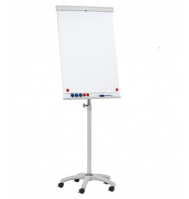 Franken Flipchart-Block X-tra Line Mobil – 68 × 105 cm, grau, weiss, Kunststoff