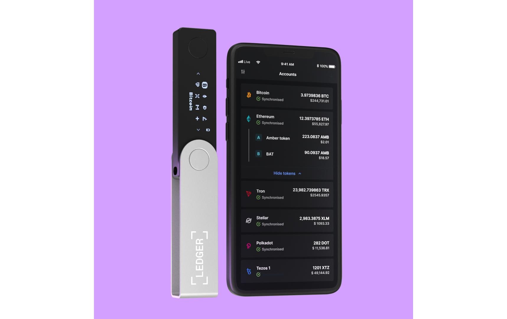 Ledger Nano X USB-Stick – Bluetooth + USB Typ-C, OLED-Display