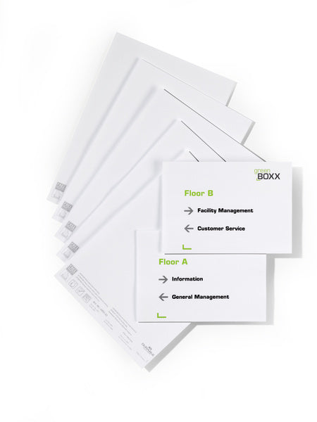 Durable Einsteckschilder A5 (210 × 149 mm), weiss, Papier – für Inkjet, Laser, Kopierer – 20 Karten