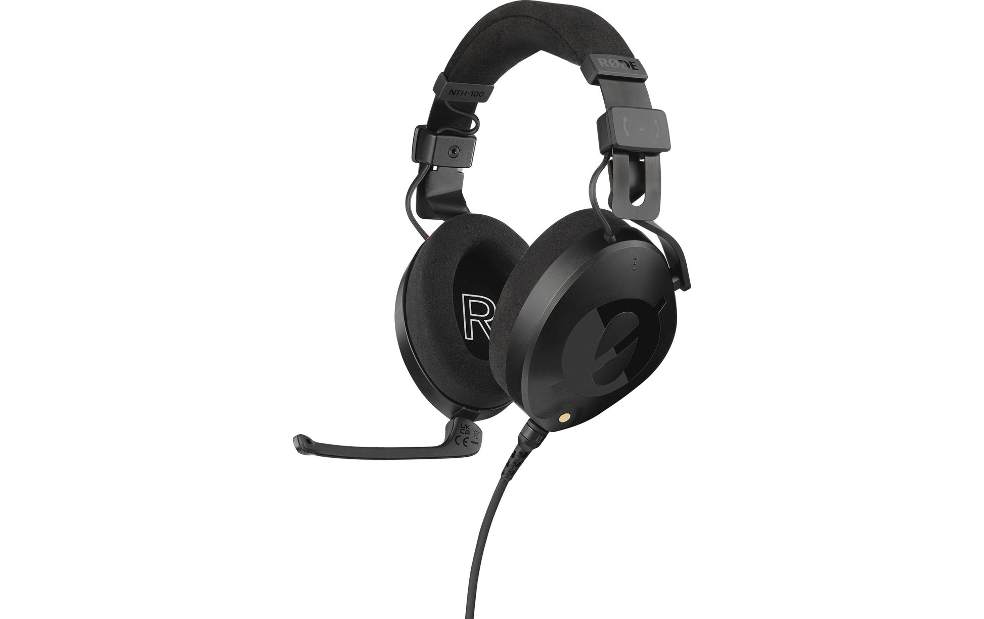 RØDE NTH-100M – Duo Headset Over-Ear – 6,3 mm Klinke, Abnehmbares Mikrofon – Schwarz – für PC
