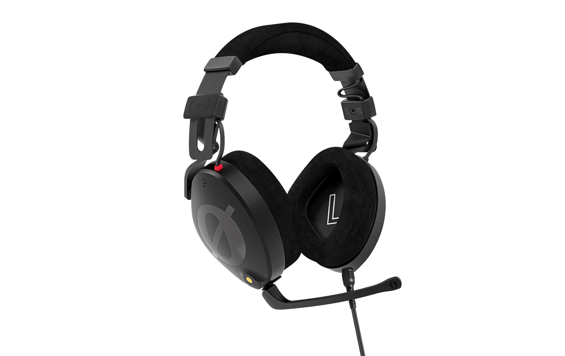 RØDE NTH-100M – Duo Headset Over-Ear – 6,3 mm Klinke, Abnehmbares Mikrofon – Schwarz – für PC