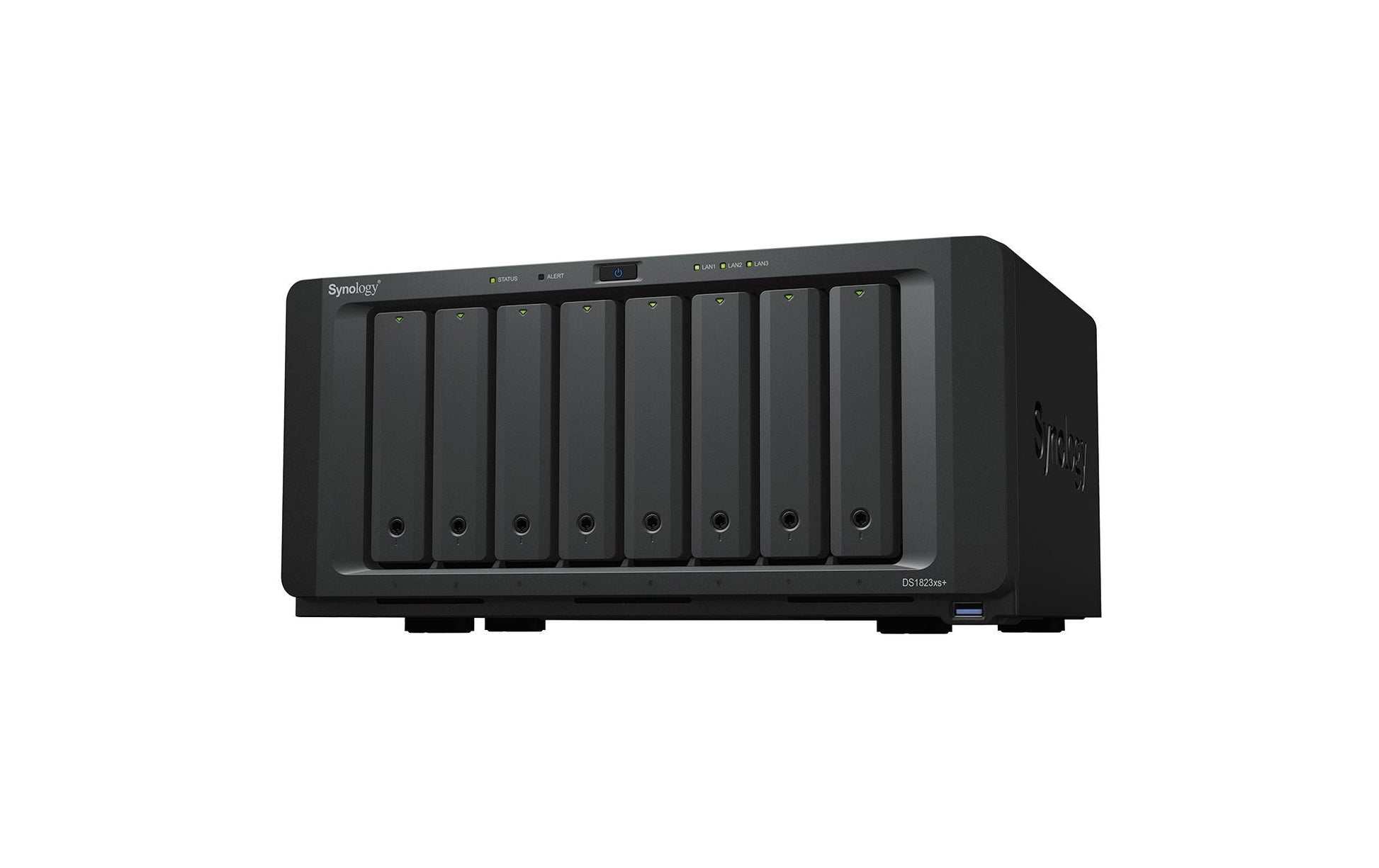 Synology DS1823xs+ – 8-Bay Tower NAS – AMD Ryzen V1780B, 8 GB RAM, 10GbE, DSM, für 2,5"/3,5"/M.2 HDD/SSD, SATA