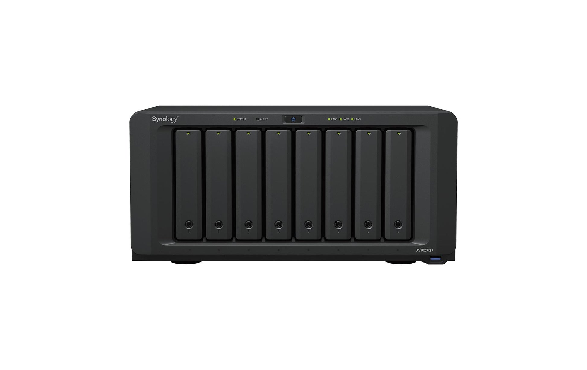 Synology DS1823xs+ – 8-Bay Tower NAS – AMD Ryzen V1780B, 8 GB RAM, 10GbE, DSM, für 2,5"/3,5"/M.2 HDD/SSD, SATA