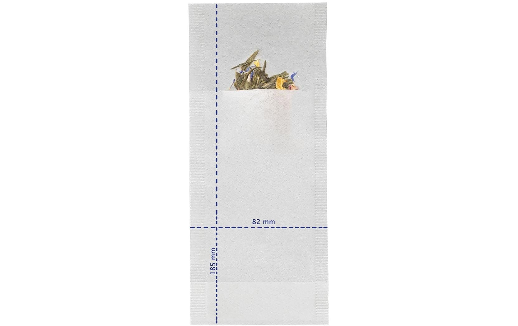 Finum Teefilter (Einweg) Grösse L, 100 Stk., 8,2 × 18,2 cm, Papier, Weiss