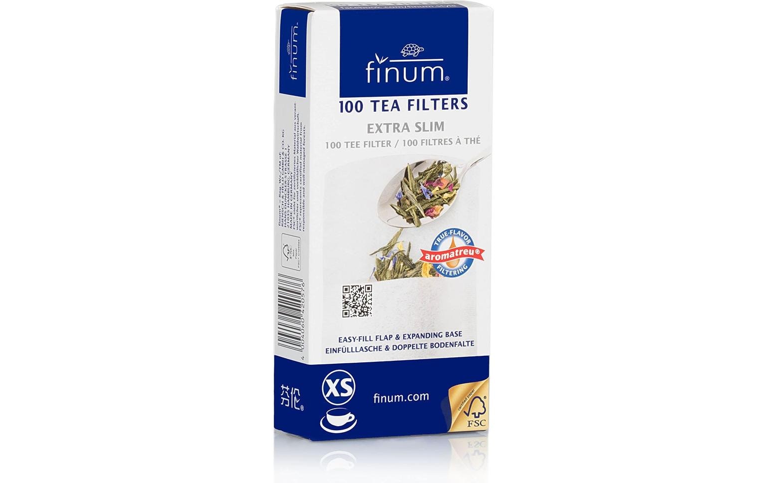 Finum Teefilter (Einweg) 6,0 × 13,0 cm, 100 Stk., Papier