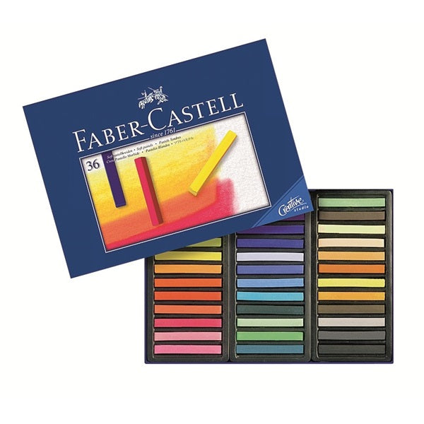 Faber-Castell Studio Qualität Softpastellkreiden – Mehrfarbig – 36 Farben, Etui