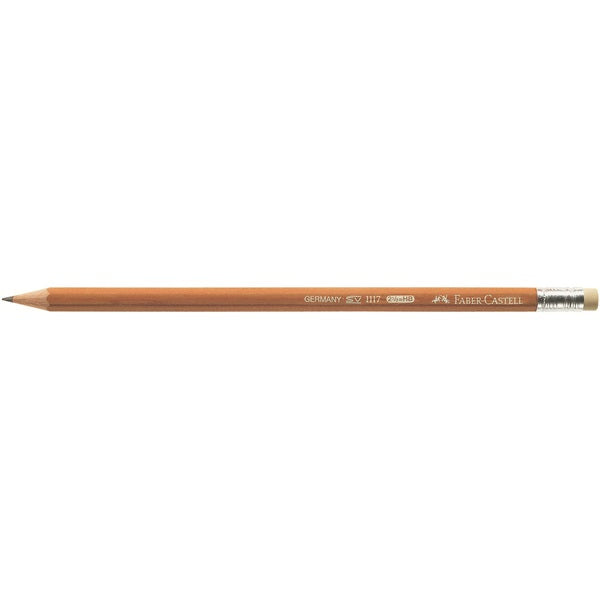 Faber-Castell Bleistift mit Radierer, HB, Mine Ø 2 mm, Braun