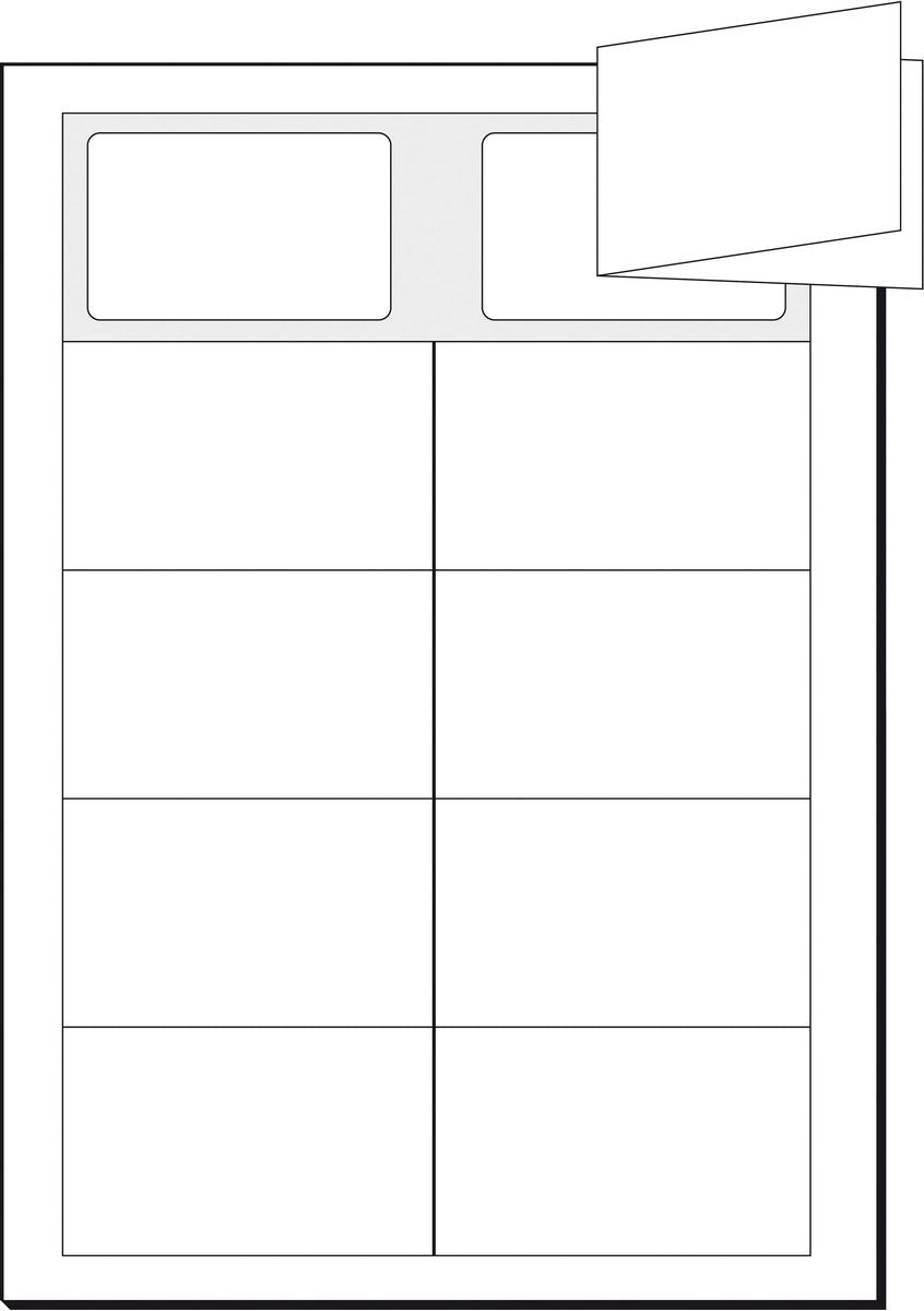 Sigel Visitenkarten, 180 × 55 mm – für Laser/Inkjet/Kopierer – A4, 5 pro Blatt – 50 Karten – FSC-zertifiziert
