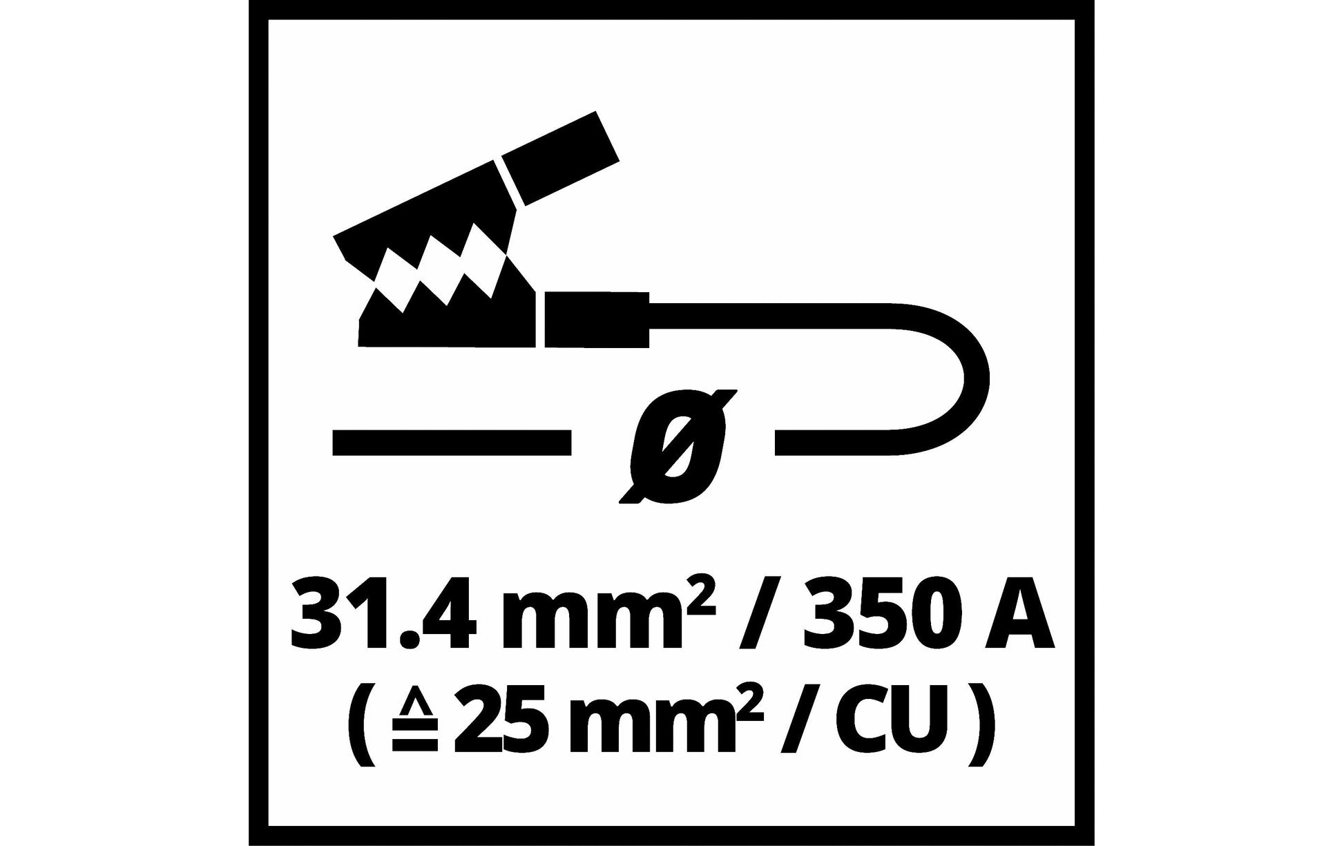 Einhell automotive Adapterkabel, 3,5 m, 31,4 mm², 12 V – für Motoren bis 5'500 cm³