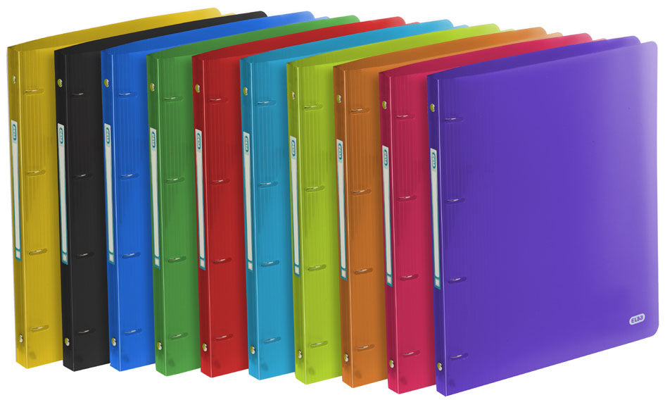 Elba Oxford – Ringbuch School Life – A4 XL – 4-Ring, Rücken 30 mm – farbig sortiert, Kunststoff