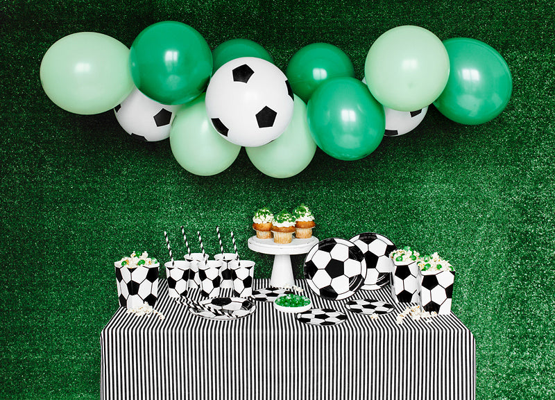PartyDeco Trinkbecher, Papier/Karton – 2,6 dl, Schwarz/Weiss – 6 Stk.