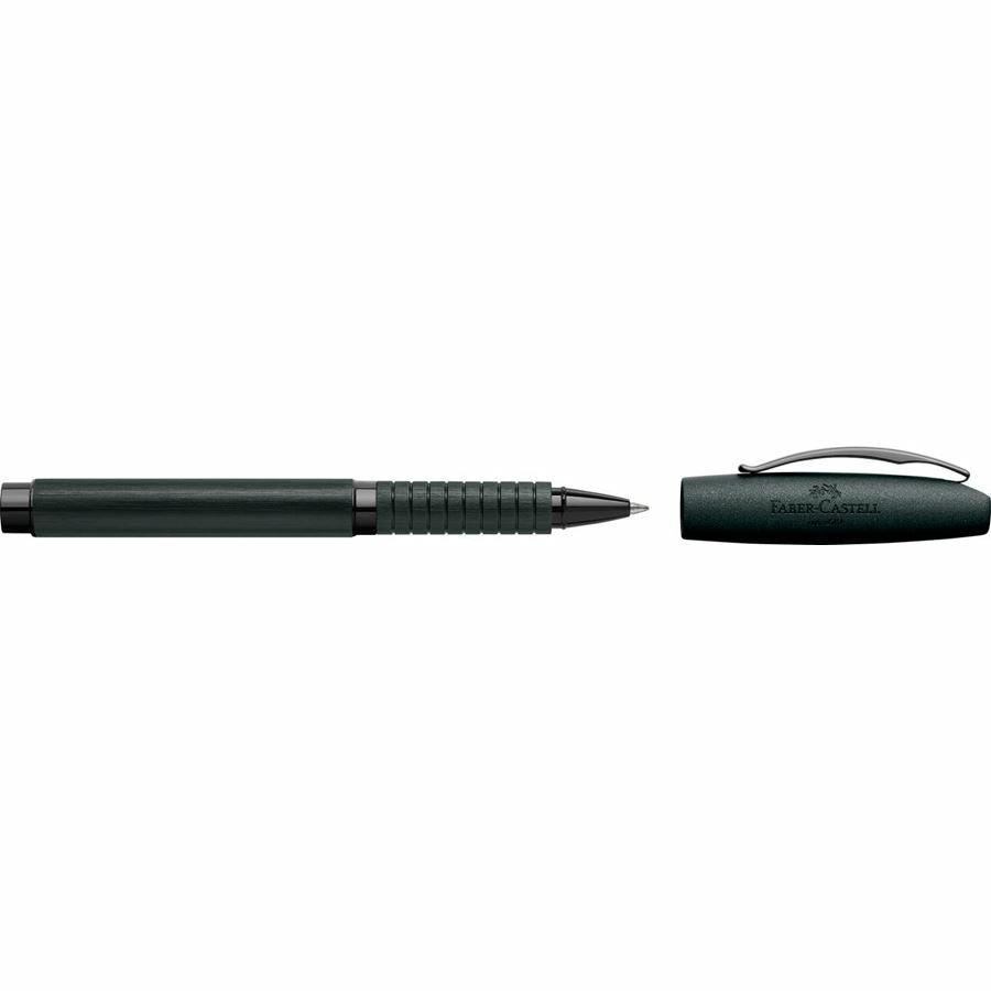 Faber-Castell Essentio B 148437 – Tintenroller, Schwarz, mit Kappe, Aluminium (Lack)
