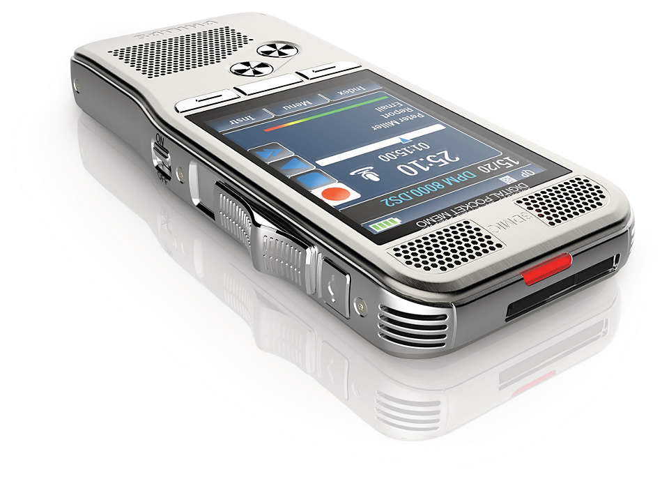 Philips Digital Pocket Memo 8300 Integrator – Digitales Diktiergerät – 30 h – Silber