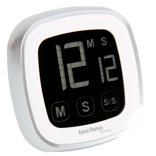 Technoline Digitaler Küchentimer 99 min, 7,6 × 2,5 × 7,6 cm, weiss, batteriebetrieben