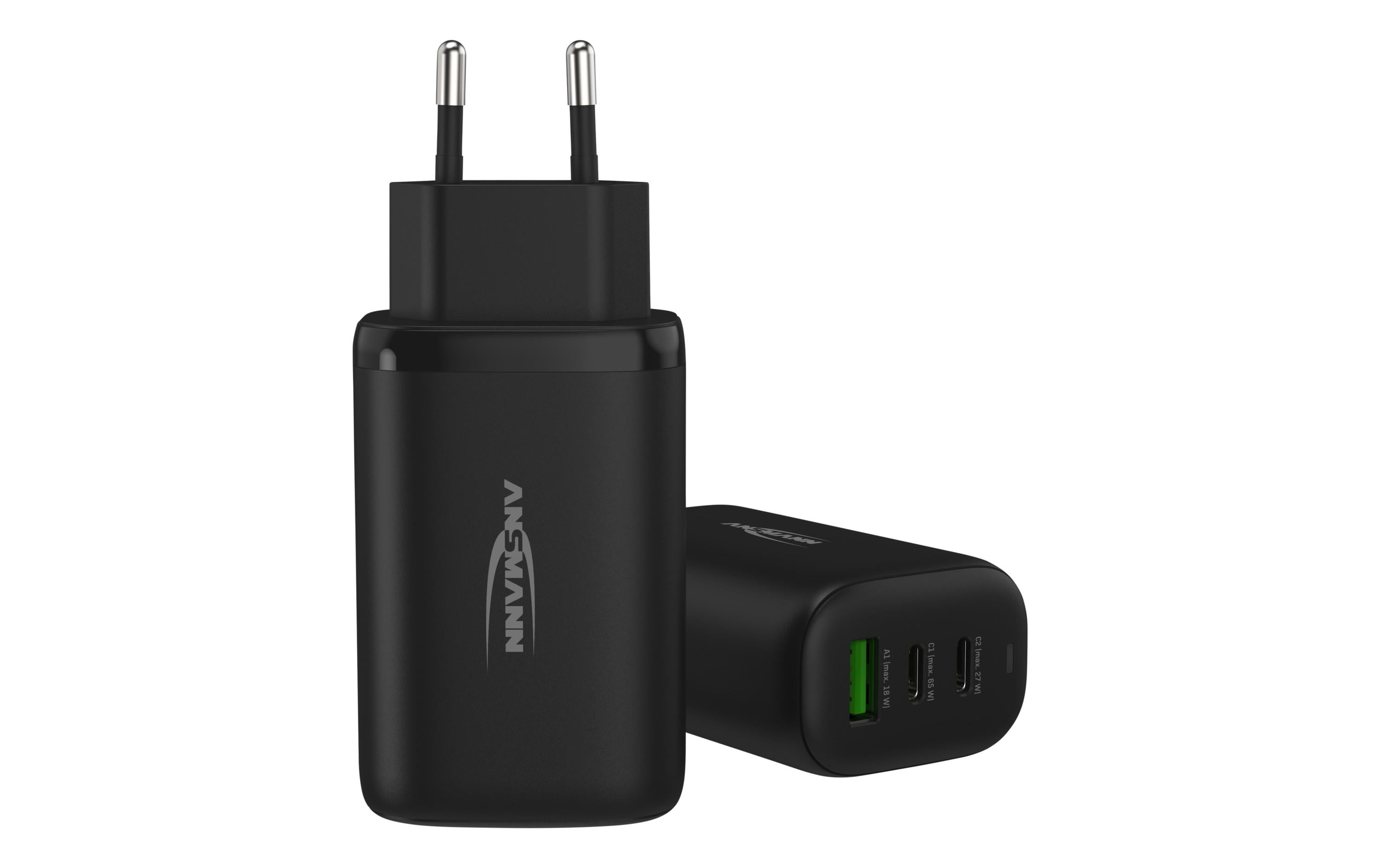 Ansmann HC365PD USB-Desktop-Ladegerät – USB-C×2, USB-A×1 – PD