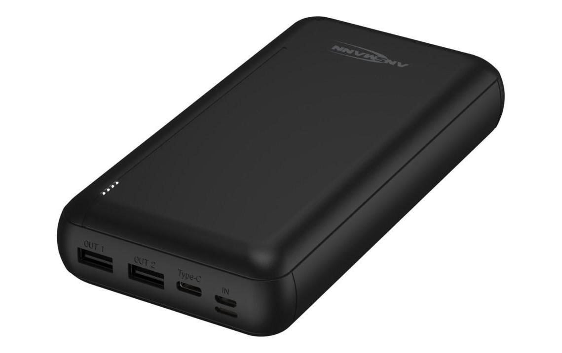 Ansmann Powerbank 30'000 mAh – 1× USB-C, 1× USB-A, schwarz