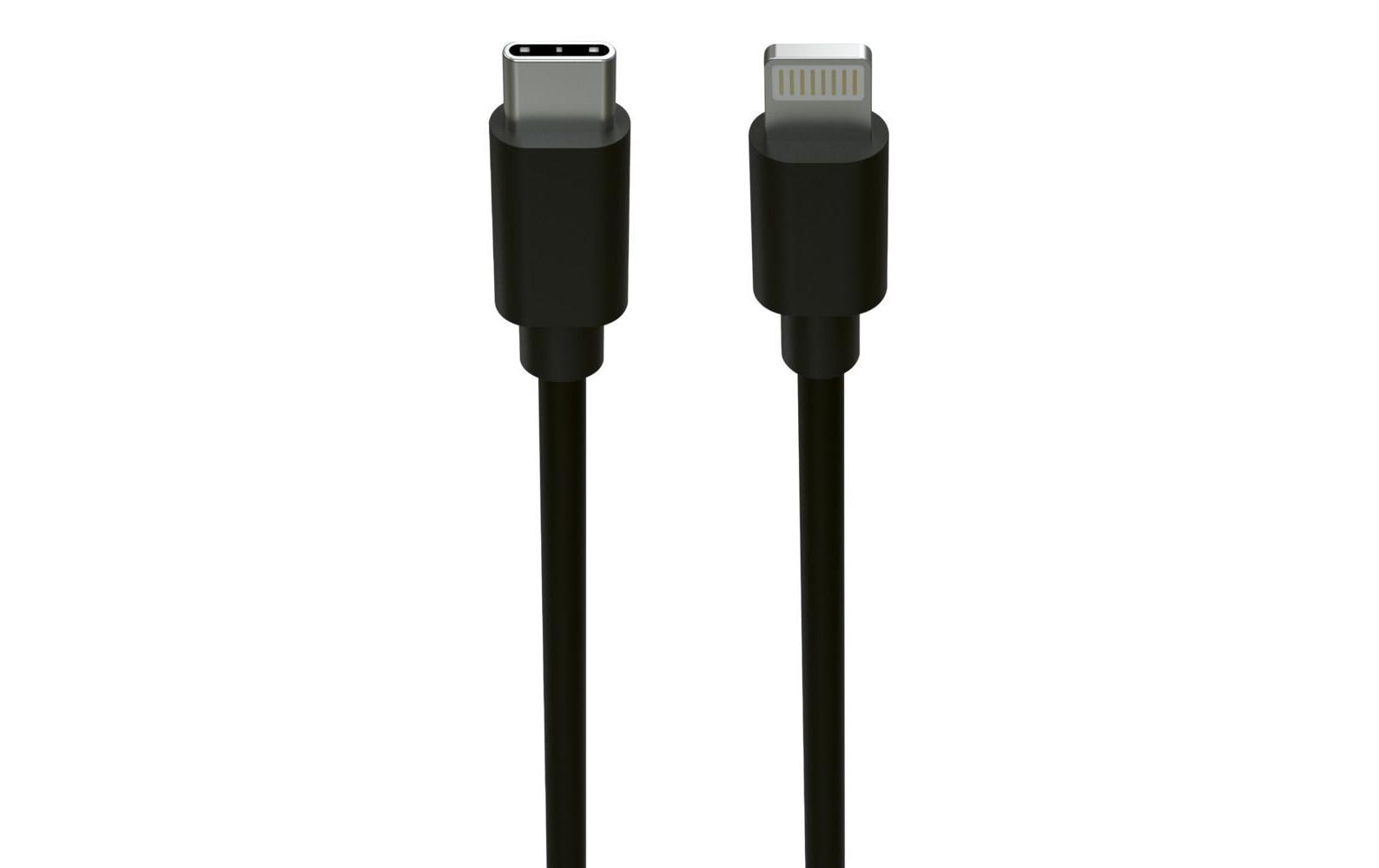 Ansmann USB-C auf Lightning Kabel, 1,2 m, Schwarz