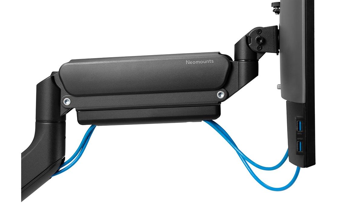 Neomounts DS70 DS70-450BL1 – Monitorarm, 1 Monitor, bis 42", Gasfeder, 180°-Stop, Schwarz