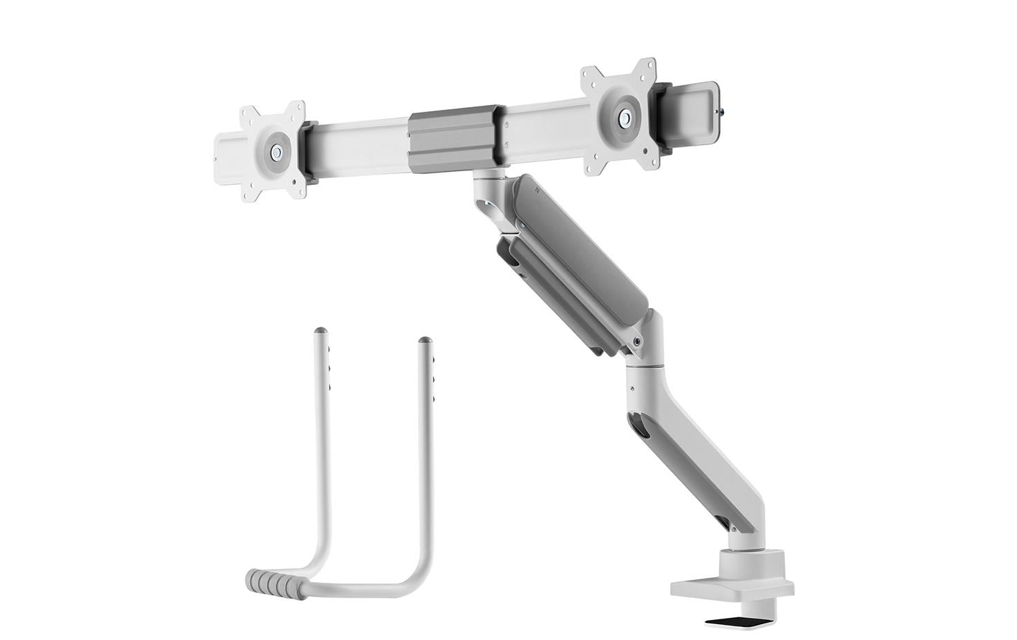 Neomounts DS75-450WH2 – Monitorarm, Dual, Tischklemme, bis 32", VESA 75 × 75/100 × 100 mm, 8 kg, weiss