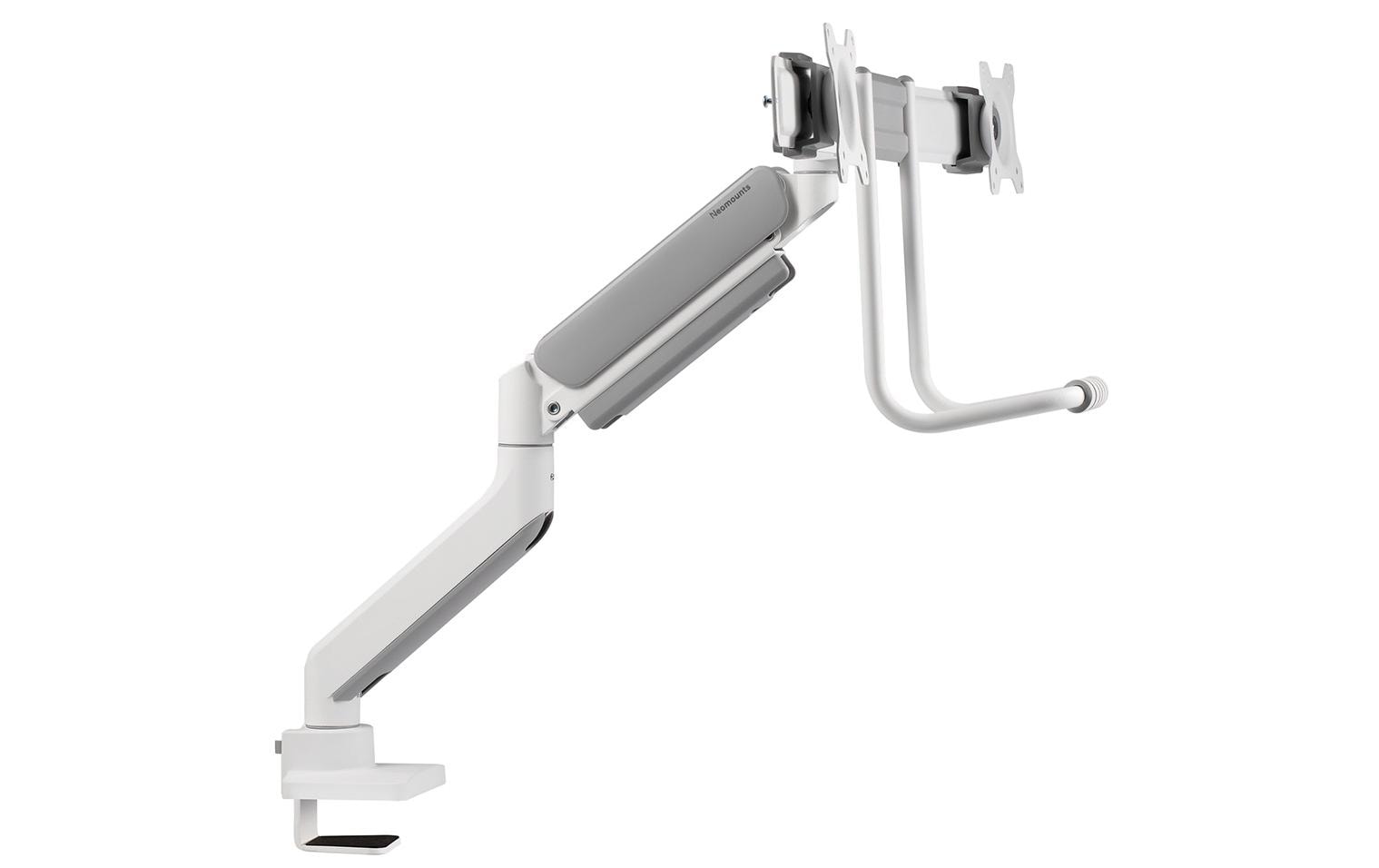 Neomounts DS75-450WH2 – Monitorarm, Dual, Tischklemme, bis 32", VESA 75 × 75/100 × 100 mm, 8 kg, weiss