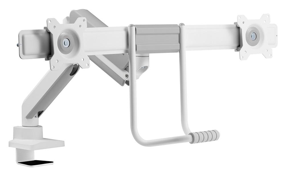 Neomounts DS75-450WH2 – Monitorarm, Dual, Tischklemme, bis 32", VESA 75 × 75/100 × 100 mm, 8 kg, weiss