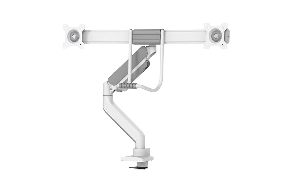 Neomounts DS75-450WH2 – Monitorarm, Dual, Tischklemme, bis 32", VESA 75 × 75/100 × 100 mm, 8 kg, weiss